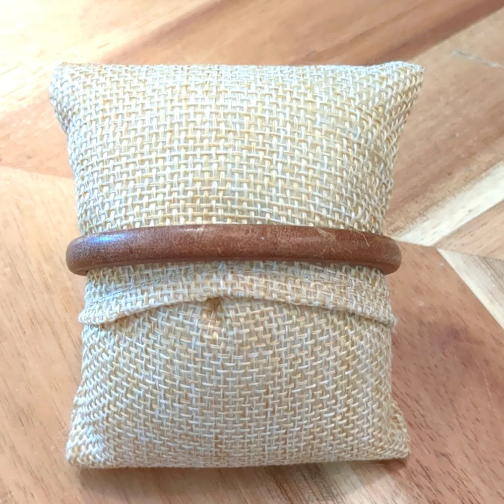 Fossil Bracelet with leather strap and CZ  Lock